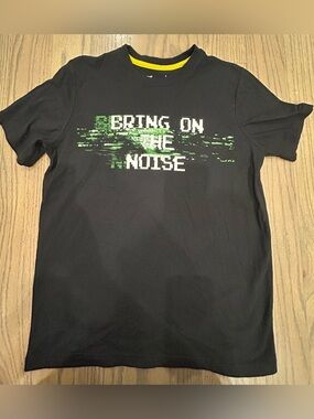 Xersion Boys "Bring On The Noise" Black T-Shirt Size L (14/16) New